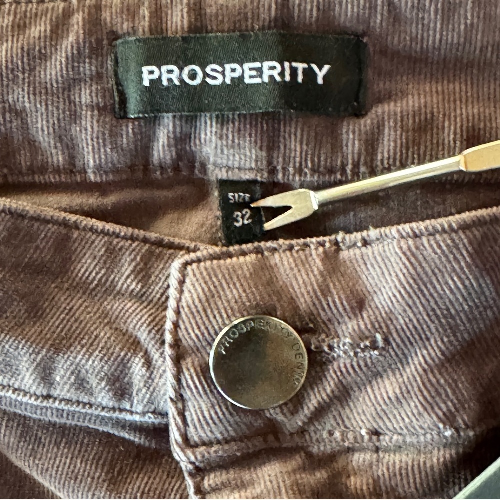 NWT Brown Corduroy Prosperity Shiela Jeans Tapered Leg (32/14) - Picture 5 of 14